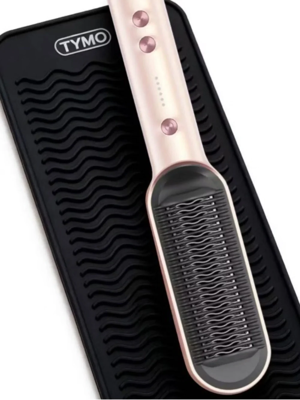 TYMO FLIPRO 2-in-1 Straightening Comb and Iron with Paddle Brush & Silicone Mat